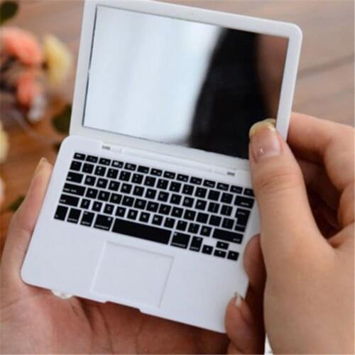 2018 new stlye arrival USA Creative Portable Women Cosmetic Mirror Laptop Notebook Shape Makeup Mirror