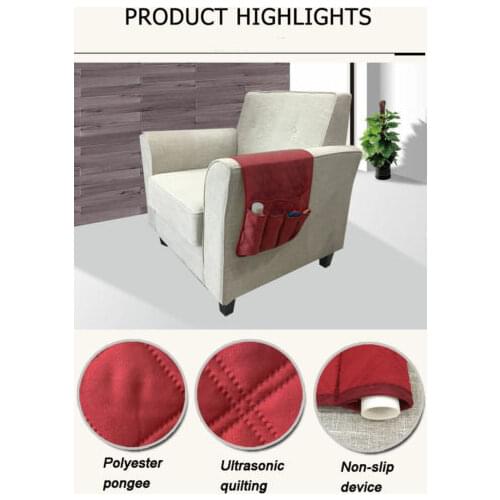 Armchair Sofa Chair Storage 5 Pocket Holder Remote Control Phone Couch Organizer