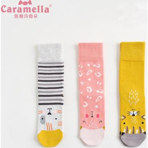Caramella 2019 Autumn Women Socks Cartoon Cute Cat Socks for Girls Winter Thick Warm Cotton Animal Sock Ladies Christmas Gifts