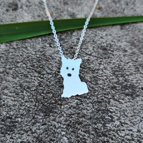 SanLan West Highland Terrier Dog Necklace Puppy Charm, Gift For Dog Lover
