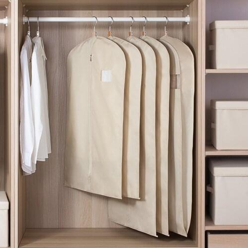 Clothing Dust Covers Garment Bags Suit Bag Coat Dress Clothes Cover Full Zipper Hanging Garment Bags for Home Storage and Travel