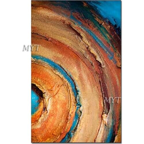 Abstract Heavy Textured Rainbow Color Hand Painted Wall Oil Painting Home Decoration Pieces Wall Hangings Art Unframed Pieces