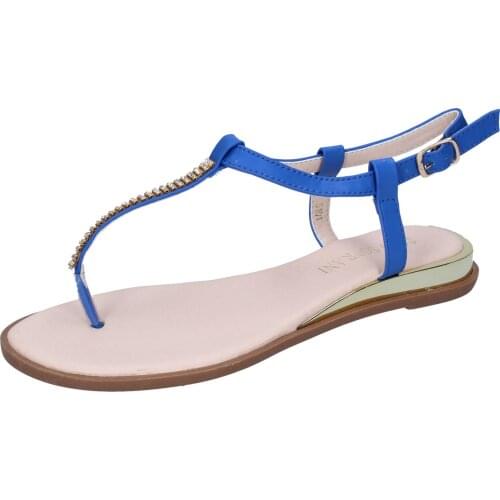 SOLO SOPRANI sandals women synthetic leather Blue