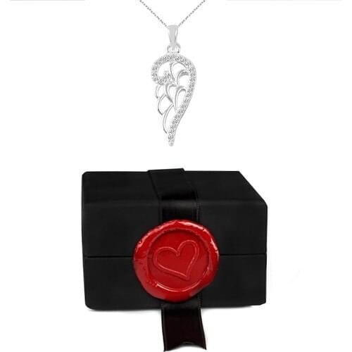 Ejoya Special In Sealed Box Cubic Zirconia Angel Wing Necklace 81541