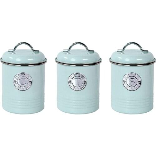 Iron Coffee Suger Tea Food Storage Container Sealed Cans Pots with Silicone Sealing Ring