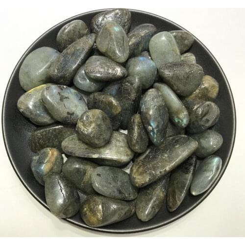 100g Natural Labradorite Crystal Stone Crystal Gravel Moonstone Stone for Garden Natural Stones And Minerals