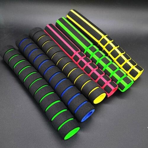 22cm Long Bicycle Grips 1 Pair Bike Racing Bicycle Motorcycle Handle Bar Foam Sponge Grip Cover Non-slip Soft Handlebar Bike Bar