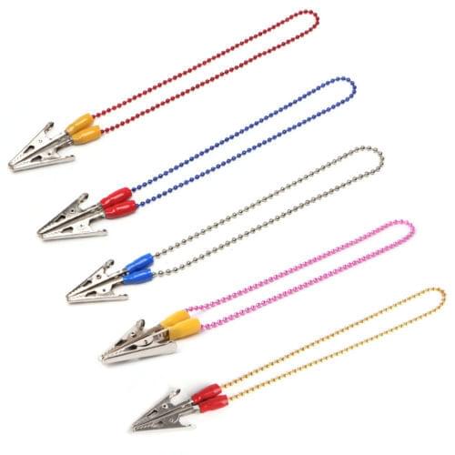 5 PCS Dental Bib Clips Napkin Holder Flexible Ball Chain Sale