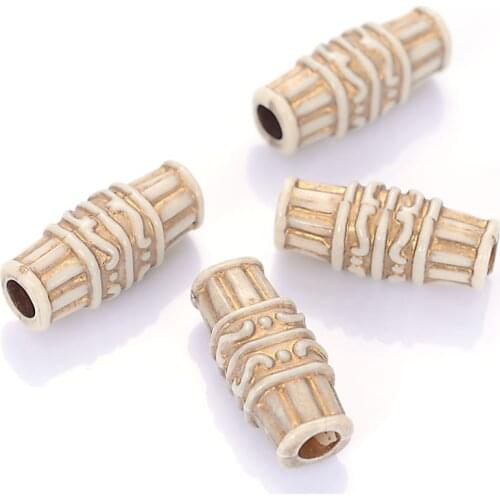 Miasol 50 Pcs/Lot Fluted Corrugated Antique Design Spacers Loose Tube Beads For Diy Handmade Jewelry Making
