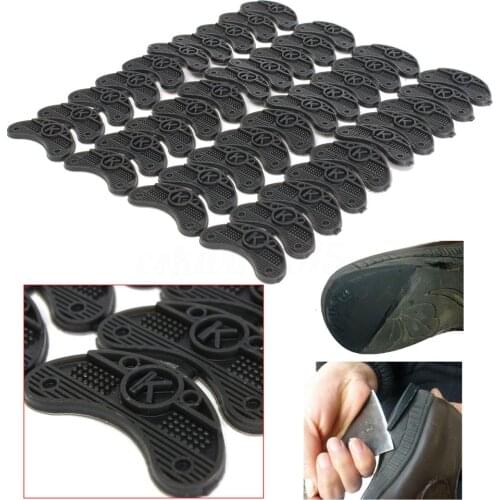 ABDB 40PCS 20-Pair Rubber Heel Savers Toe Plates Taps DIY Shoe Repair Pads Size:56*24*3.1MM