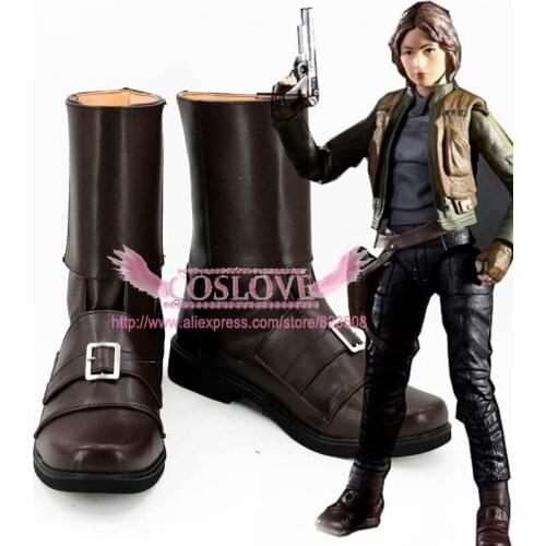 Rogue One A Story Captain Cassian Andor Black Shoes Cosplay Boots CosplayLove