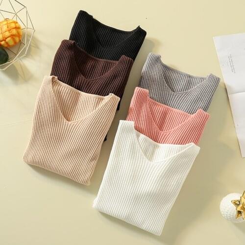 BOUSSAC Women's V-Neck Pullovers