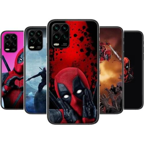Deadpool cartoon Phone Case For XiaoMi Redmi Note 10 9S 8 7 6 5 A Pro T Y1 Anime Black Cover Silicone Back Pre