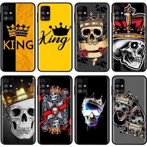 Golden King Queen For Samsung Note 20 10 8 9 M02 M31 S M60S M40 M30 M21 M20 M10S F62 M01 Ultra Pro Plus Phone Case