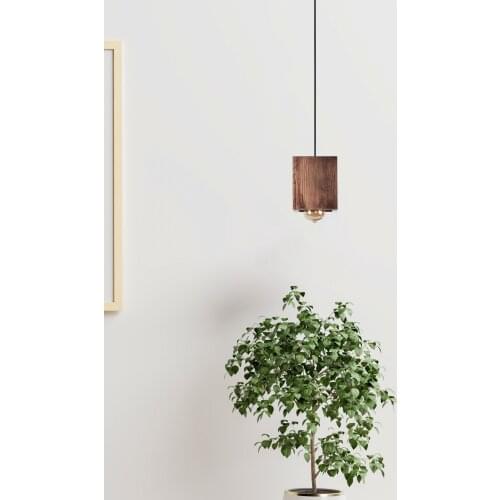 Wood chandelier Single pendant lamp indoor lighting Solid wood 2021 model E27 led bulb can be used with antique pendant lamp