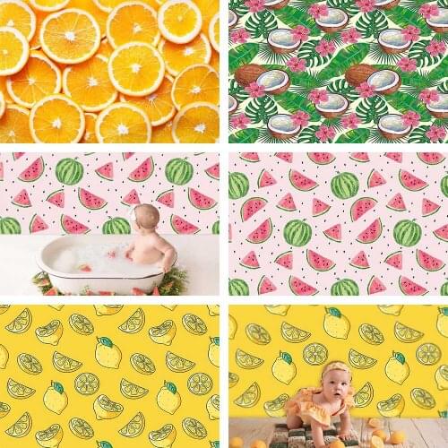 Avezano Fruit Party Backdrop Baby Shower Watermelon Birthday Newborn Kid Photography Studio Background Photocall Photozone Decor