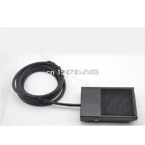 FS-1 AC 220V 10A 1NO 1NC(SPDT) Black Non-slip Rubber Surface Momentary Spring Returned Metal Foot switch Pedal Switch
