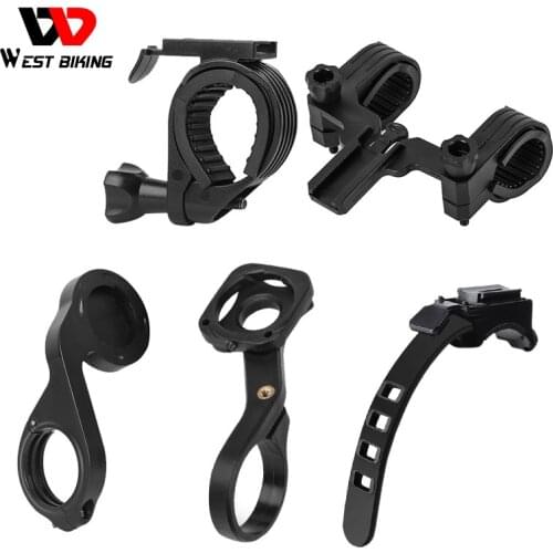 WEST BIKING 4 In 1 Bicycle Light Bracket Mount MTB Bike Computer Mount Bracket Smart Sensor Bike Light Stand Bicycle Accessories