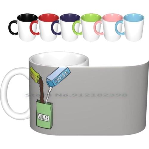 I Like My Sugar With Cofee And Cream Ceramic Mugs Coffee Cups Milk Tea Mug Boys Hip Hop Rap Creative Trending Vintage Gift