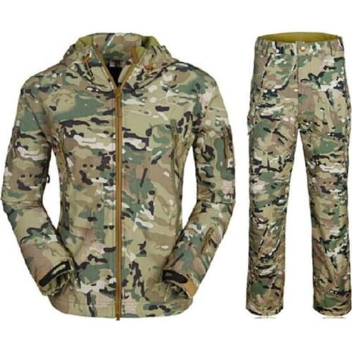 TAD us army military uniform for men male shark skin soft shell jacket suit genuine wind jacket and pants army uniform