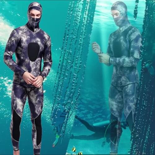 Wetsuit MenS Wetsuit Diving Snorkeling Split Fishing And Hunting Suit Camouflage Suit High Elasticity To Keep Warm