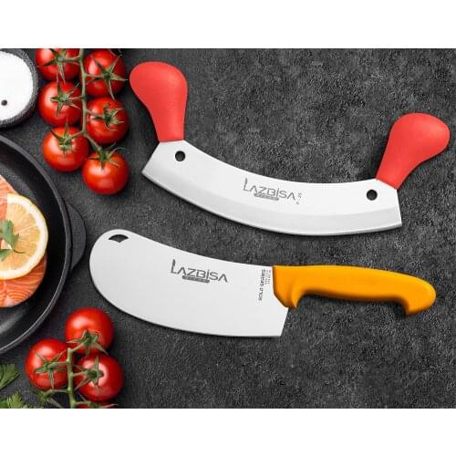 Lazbisa Kitchen Knife Set Line Armor Pizza Onion Pita Mincer Chopper Line Set 2 Pcs Набор кухонных ножей Line Armor Pizza Onion