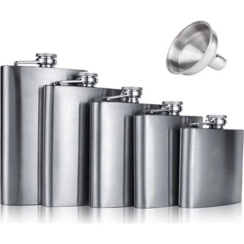 Stainless Steel Hip Liquor Flask Whiskey Alcohol Pocket Wine Bottle CLH@8