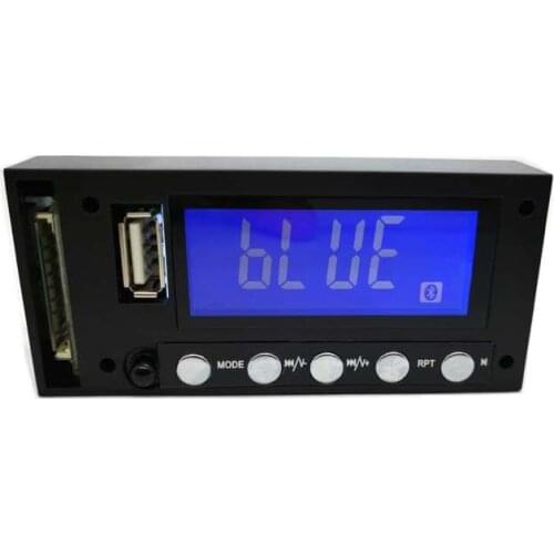 1PCS NEW Blue Screen Stereo Output Bluetooth Mixer Audio Car MP3 Decoder Board 7-16v AC and DC dual