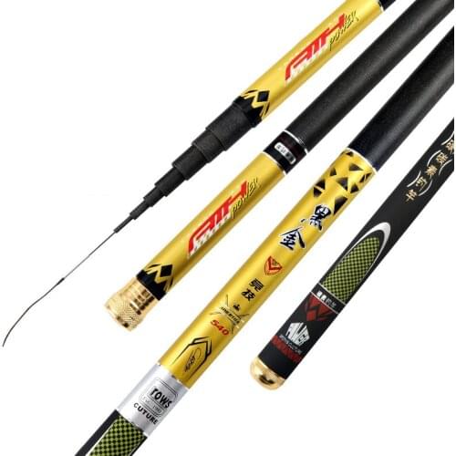 New Arrivel Stream Rod 3.6m/4.5m/5.4m/6.3m/7.2m Telescopic Fishing Rod Carbon Fiber Hand Pole for Carp Fishing B327