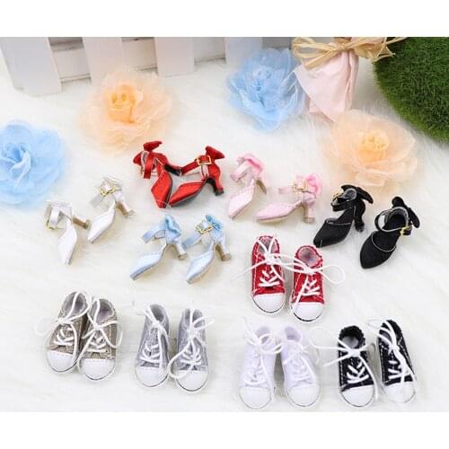 Popular Doll Pointed Toe Sandal Block High-heeled Shoes for 1:6 Blythe Doll