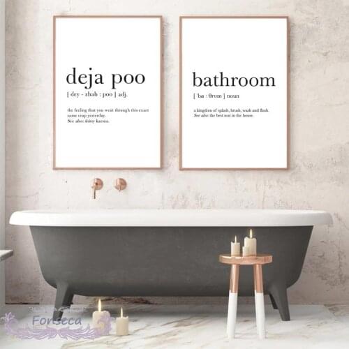 Bathroom Definition Poster Spanish Deja Poo Quotes Canvas Painting Toilet Wc Room Decor Nordic Wall Art Pictures No Frame