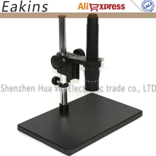 Big Size Adjustable Table Stand Holder+50mm Ring Holder+180X/300X C-mount Lens For Lab Industry Video Microscope Camera