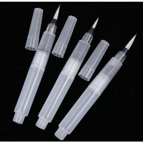 1 Pc Water Brush Ink Pen for Watercolor brush pen set Calligraphy Painting Illustration Pen Office Stationery Gift Refillable