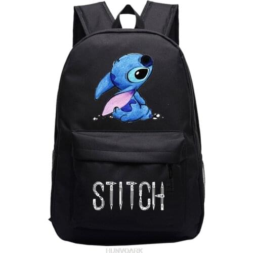 Stitch Backpack Soft Color Cartoon Bookbag Students Laptop Backpack School Bags For Teenage Girls Boys Rucksack