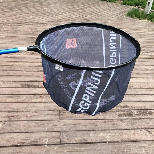 30-45cm Fishing Nets Light Carbon Collapsible Fishing Tools Mesh Hole Depth Folding Landing Dip Net Fishing Accessory X157+G