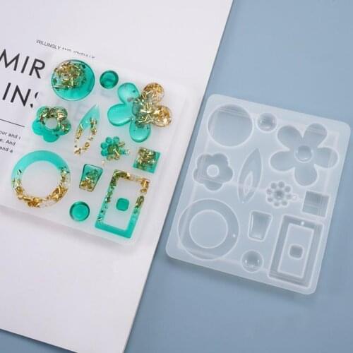 Earrings Silicone Mold Casting Mold Epoxy Resin Silicone Pendant Mold Earrings Resin Molds for DIY Jewelry Making Tools