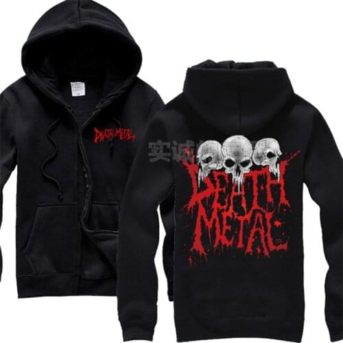 2 desgins Death metal Skull bone Zipper Sweatshirt sudadera tracksuit shell jacket mens clothing streetwear Nice Soft Warm