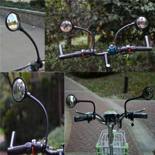 Bicycle Reflector Motorcycle Rearview Mirror Electric Vehicle Tube Adjustment Large Screen Reflector Bicycle Bike Accessories