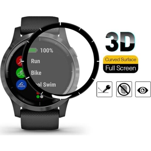 2PCS 3D Full Edge Soft Clear Protective Film Cover Protection For Garmin vivoactive 4/Vivoactive4S Smartwatch Screen Protector