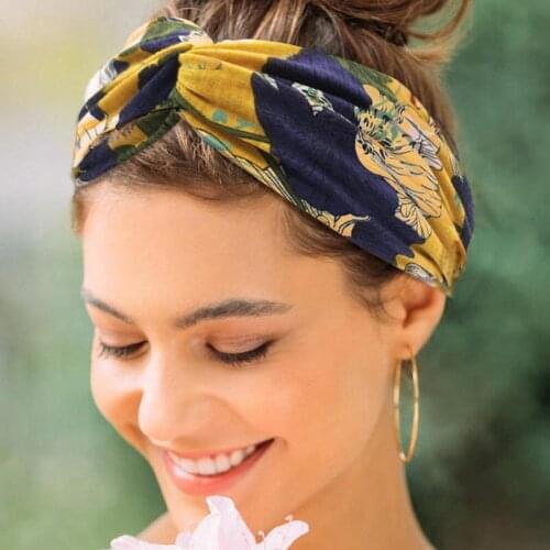 Scrunchies Woman Knotted Turban Hair Accessories For Girls Turban Elastic Hairband Head Wrap Striped Hair Scrunchies