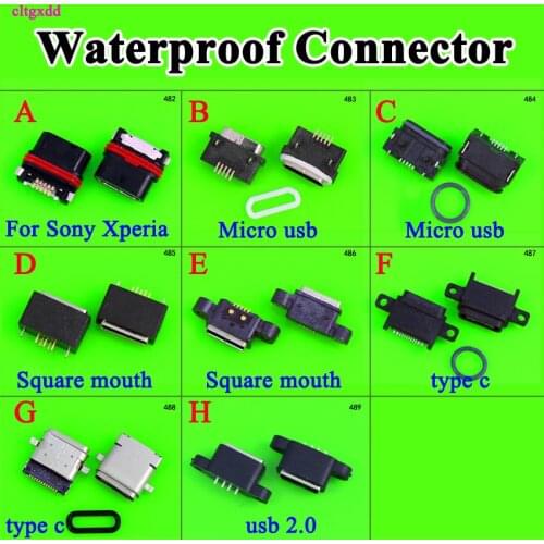 1PCS For Sony Xperia Z3+Dual Z4 Z4V Waterproof Power Plug Dock Female Micro USB Connector Type-C USB 2.0 Charging Socket Port