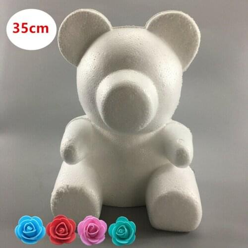 2Pcs 35cm Cute Foam Bear Mold DIY Polystyrene Styrofoam Wedding Birthday Gift for Girlfriend Wife Valentines Day