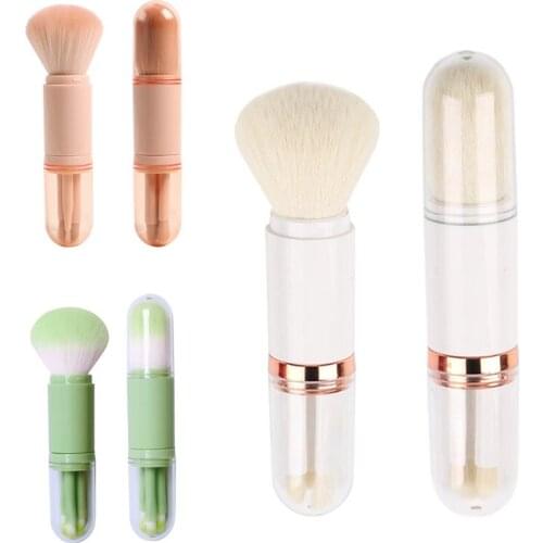 4 in 1 Adjustable Portable Makeup Brushes BB Cream Make up Brushes Eye Shadow Brush Loose Powder Cosmetic Tools For Face Women