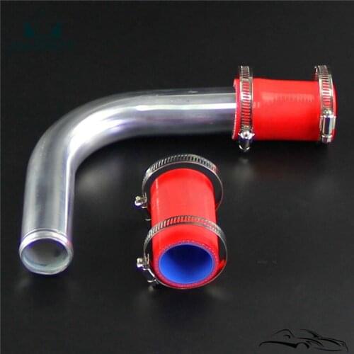 90 Degree 38mm 1.5" Aluminum Turbo Pipe Piping Tube + Silicone hose Clamps Kits