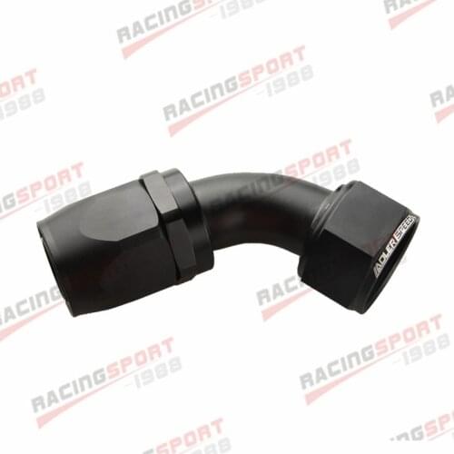 AN16 16AN AN 16 45 Degree Swivel Hose End Fitting Adapter Black Aluminum