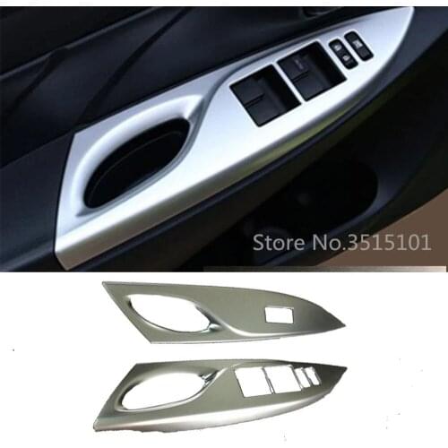 Car ABS Door Window Glass Panel Armrest Lift Switch Button Trim Frame Front 2pcs For Toyota Vios/Yaris Sedan 2014 2015 2016
