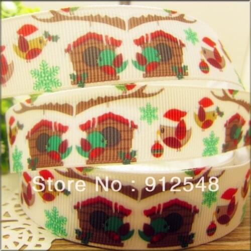 Free Shipping 7/8" (22mm) width,Christmas series printed ribbon grosgrain ribbon,Garment accessories,Hair ribbon,mdxj002