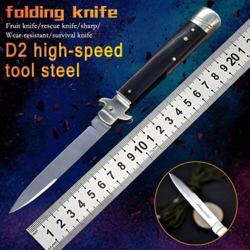 D2 blade camping hunting combat knives fishing utility tools survival special forces weapons self-defense household fruit knife