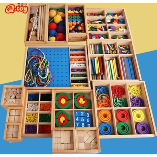 Wooden Montessori Toy Teaching Materials 15 in 1 Games Wooden Puzzle Educational Froebel Toys for Child Christmas Toy
