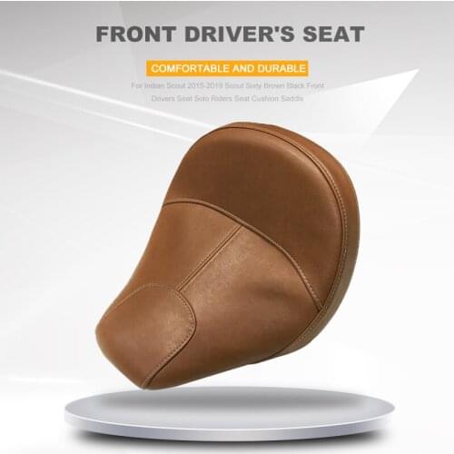 For Indian Scout 2015-2019 Scout Sixty Brown Black Front Drivers Seat Solo Riders Seat Cushion Saddle